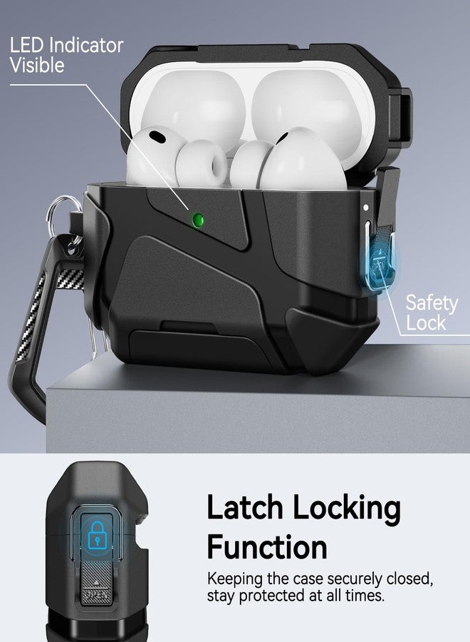TNSNK for AirPods Pro 3rd Case (2025 New),Secure Lock & Phone Stand Design Compatible with Airpods Pro 3 Generation Cover with Cleaner Kit-Balck - Image 3