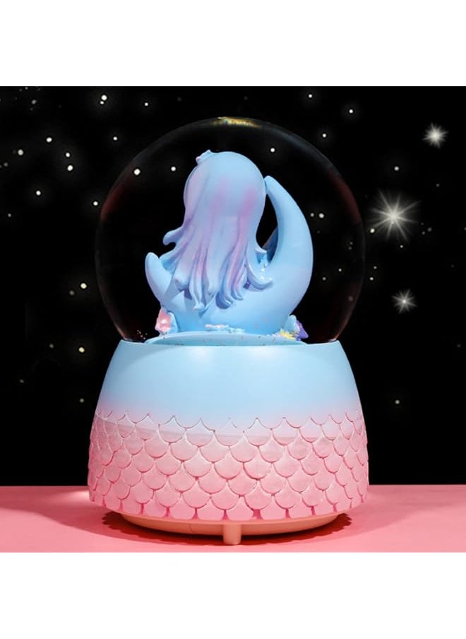 erorex - Snow Globe 3.14 Inch Snowglobes With 7 Musics For Girls Room Decor Collection Mermaid Gifts For Girls Age 6 12 Years Old Birthday Gifts For Girls - Image 1