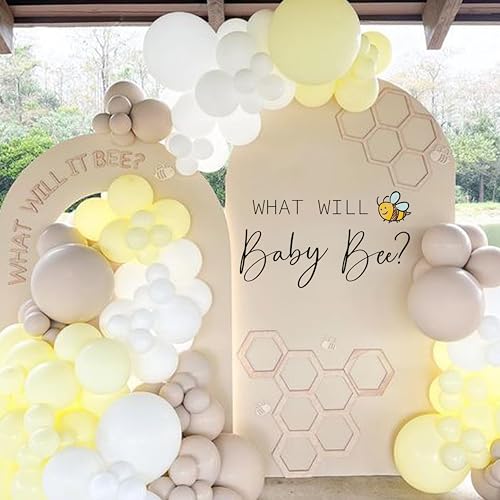 VANGNING Baby Bee Gender Reveal Decal - What Will Baby Bee? for Shower Theme, Balloon Arch Stickers, Boy or Girl Sign - Image 1