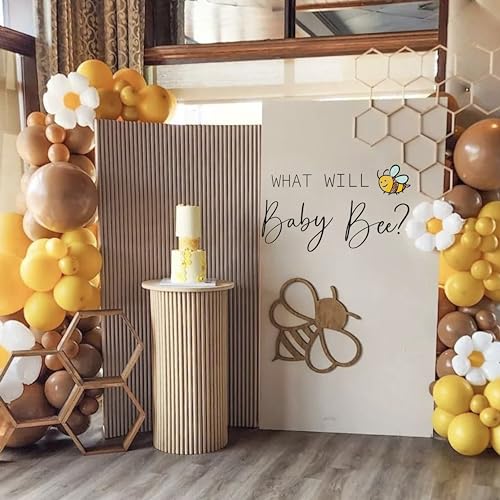 VANGNING Baby Bee Gender Reveal Decal - What Will Baby Bee? for Shower Theme, Balloon Arch Stickers, Boy or Girl Sign - Image 4