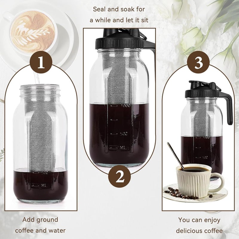 Market demand focused build Cold Brew Coffee Filter for Mason Jar, Stainless Steel Coffee Tea Infuser Strainer Filter Reusable Wide Mouth Mesh Cylindrical Filter with White Gasket for Tea(8 * 15cm) Great bargain Temporary in stock Economical varied design options Diverse requirement fit Stable inert material Remote area delivery Globally trusted quality Multi functional Dense material Matte anti slip finish Room to room portable Exclusive new launch Special bargain price Indispensable practical goods Economical varied sizing picks Trendy budget practical design User tested optimized build Customized for Gulf demands Lightweight Freeze crack proof All user affordable trusted quality Cross-material combo compatible Bestseller Fast shipping within KSA - Image 5