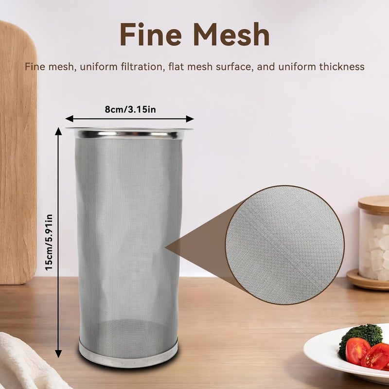 Market demand focused build Cold Brew Coffee Filter for Mason Jar, Stainless Steel Coffee Tea Infuser Strainer Filter Reusable Wide Mouth Mesh Cylindrical Filter with White Gasket for Tea(8 * 15cm) Great bargain Temporary in stock Economical varied design options Diverse requirement fit Stable inert material Remote area delivery Globally trusted quality Multi functional Dense material Matte anti slip finish Room to room portable Exclusive new launch Special bargain price Indispensable practical goods Economical varied sizing picks Trendy budget practical design User tested optimized build Customized for Gulf demands Lightweight Freeze crack proof All user affordable trusted quality Cross-material combo compatible Bestseller Fast shipping within KSA - Image 4