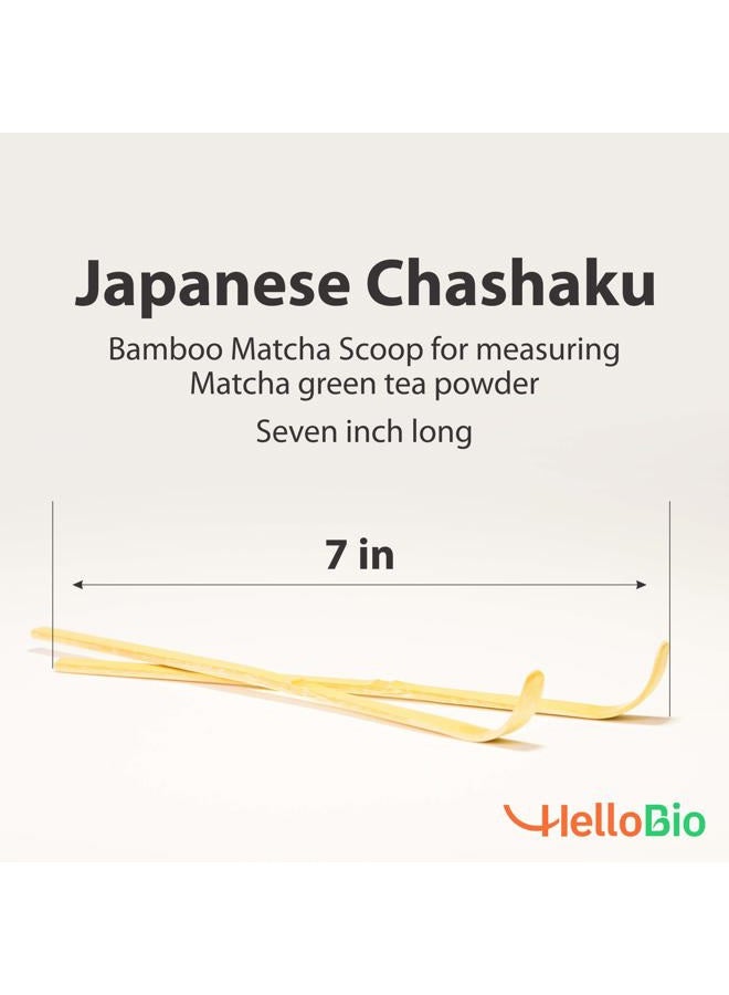 HelloBio Japanese Chashaku | 2 pcs x Bamboo Matcha Scoop for measuring Matcha green tea powder | Spoon for traditional tea ceremony - Image 2