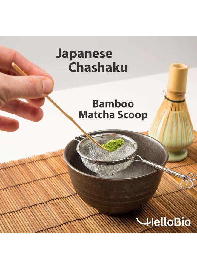 HelloBio Japanese Chashaku | 2 pcs x Bamboo Matcha Scoop for measuring Matcha green tea powder | Spoon for traditional tea ceremony - Image 4
