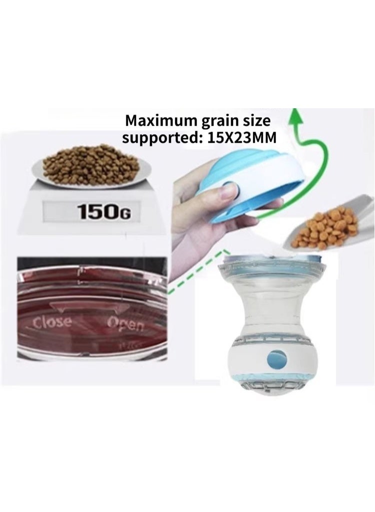 Blue Interactive Slow Feeder Bowl For Cats And Dogs Durable Plastic Playful Design - Image 3