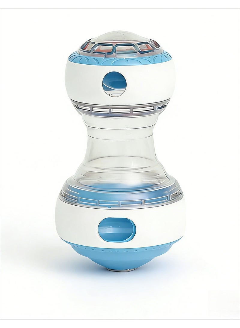 Blue Interactive Slow Feeder Bowl For Cats And Dogs Durable Plastic Playful Design - Image 2