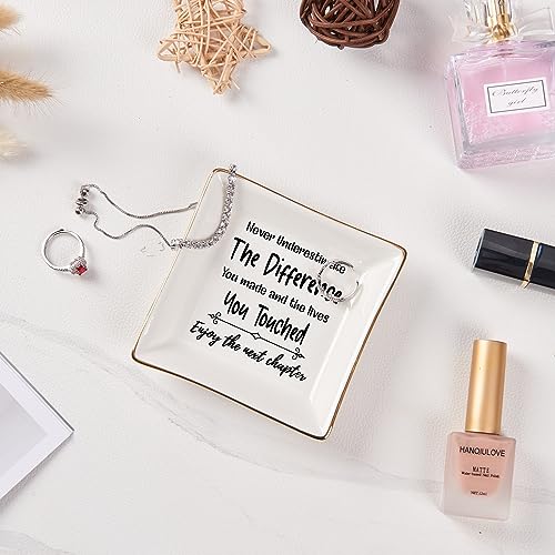 Spegiffu Retirement Gifts for Women Coworker Leaving Gifts Going Away Gift Retirement Gift Jewelry Dish for Friends Retired Teachers Nurses Doctor Boss Goodbye Farewell Gifts for Coworkers New Job - Image 4