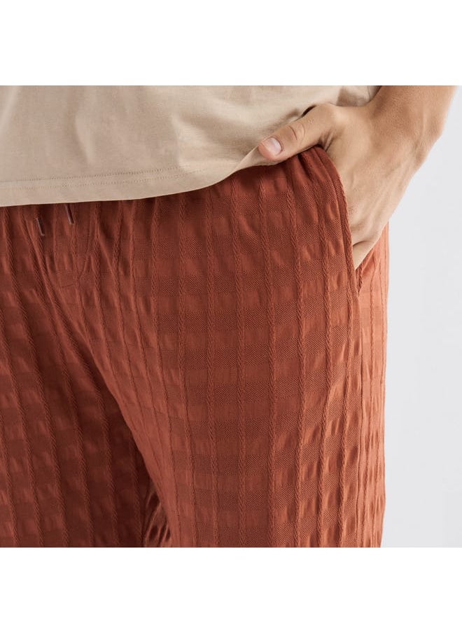 FAV - Textured Pants with Drawstring Closure and Pockets - Image 1