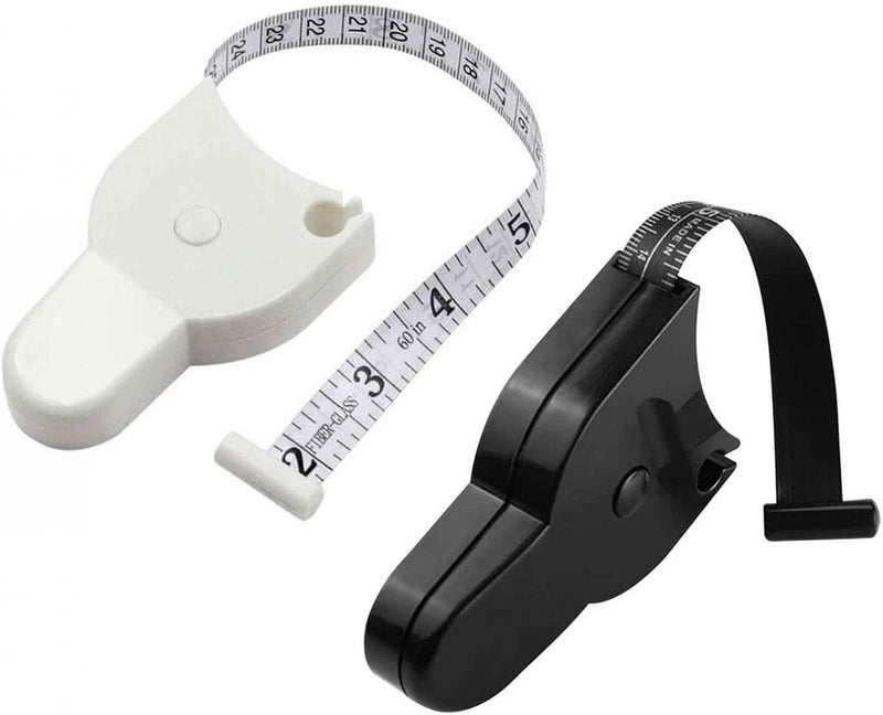 klarako Automatic Telescopic Tape MeasureSelfTightening Measure Tape,SelfTightening Body Measuring Ruler,Easy Stretch Durable Measuring Tape for Waist, Hip, Bust, Arms (2pcs A) - Image 1