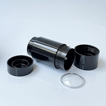 UPSTORE 3 Pcs 30ml1oz Black Plastic Empty Round Deodorant Containers Twist Up Filling Stick Deodorant Bottles Refillable Lip Balm Tube for DIY Cosmetic Lipstick Sunscreen - Image 4