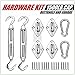 ColourTree ColourTree 1500 LB Capacity Heavy Duty Sun Shade Sail Canopy Installation Complete Hardware Kit 24 PC - For Square and  - Image 2