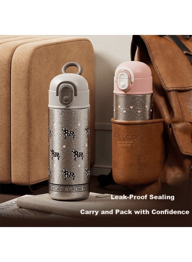 Relea Pure Titanium Kids Insulated Water Bottle Portable Straw Cup For Boys And Girls Elementary School Student Birthday Gift - Image 5