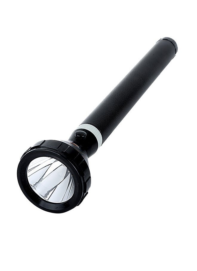 47cm Hyper Bright Cool White Rechargeable LED Flashlight with Charging Adaptor 7000mAh NI-CD Battery Black