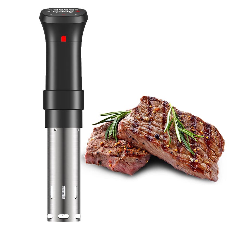 Fityou Sous Vide Cooker 1100W, Thermal Immersion Circulator with Recipe and Adjustable Clamp, Sous Vide Heater with Accurate Temperature & Digital Timer, Ultra Quiet Stainless Steel - Image 1