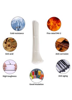 ART IFACT ART IFACT 100 Pieces of 10 inch Nylon Cable ties Strong White Cable Tie 10 Inch White 100  - Image 2