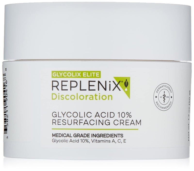 Replenix Glycolic Acid 10% Resurfacing Cream, Hydrating & Lightweight Medical-Grade Exfoliating Face Moisturizer for Skin Discoloration (1.7 oz) - Image 1