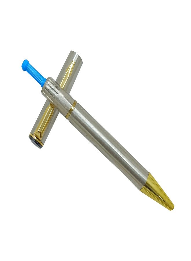 auteur Executive Series 801 Steel Ball Pen Metal Body With Gold Plated Trims Best Student Gift Pen For Men & Women Professional Executive Office, Nice Pens (Blue Ink) - Image 5
