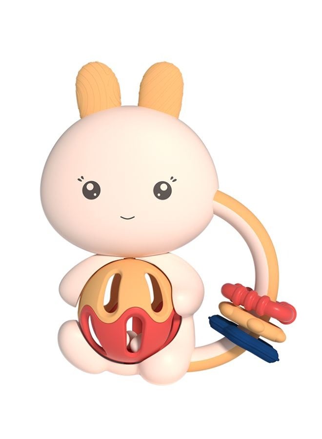 alilo Baby Rabbit Shape Teether Rattle Toy for Newborn Baby Rattles Chew Toys, Sensory Montessori Toy Infant Teething Relief Teether Travel Toy for Infants Toddlers Boys Girls Baby Best Gift 3+ Months Old - Image 1