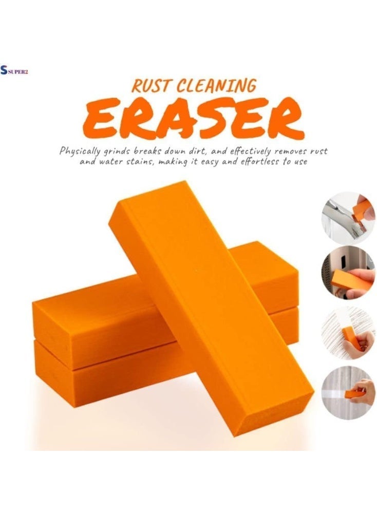 Stainless Steel Cleaning Eraser – Magic Limescale & Rust Remover for Glass, Sink & Kitchen Surfaces, Rubber Decontamination Eraser for Bathroom & Home Cleaning - Multicolor - Image 3