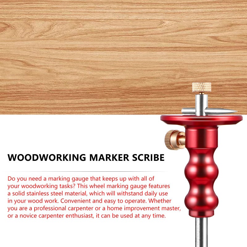 Stainless Steel Woodworking Marking Gauge With Wheel And Pin Head For Precision Layout - Image 4
