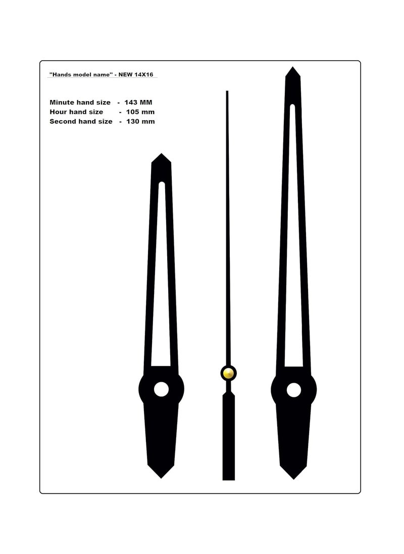 KEDAR KEDAR Ajanta Quartz Ortime Sweep Silent Movement Machine for Wall Clock with Fancy Needles Made in IndiaS044  - Image 2
