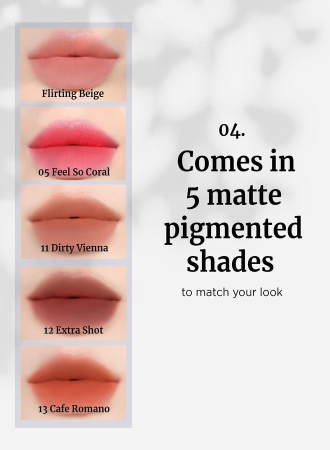 VDL Lip Stain Comfort Slip Lipstick 13, Cafe Romano - Lightweight, Matte, Smooth Lipstick for Effortless Comfort. Vibrant and Long-Lasting Lip Color (0.09 oz) | Korean Makeup - Image 5