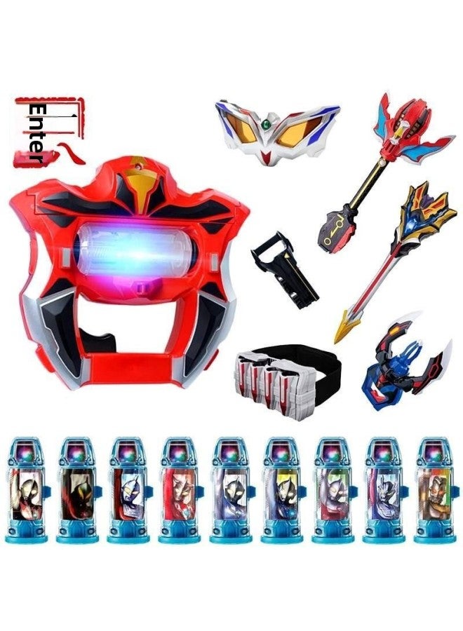 Jade Sublimation Children's Gift Luminous Capsule Jed's Claw Transformator Summoner Package Toy Glasses-Color:Sublimator + Claw + 9 Capsules + Belt, Free Battery Card