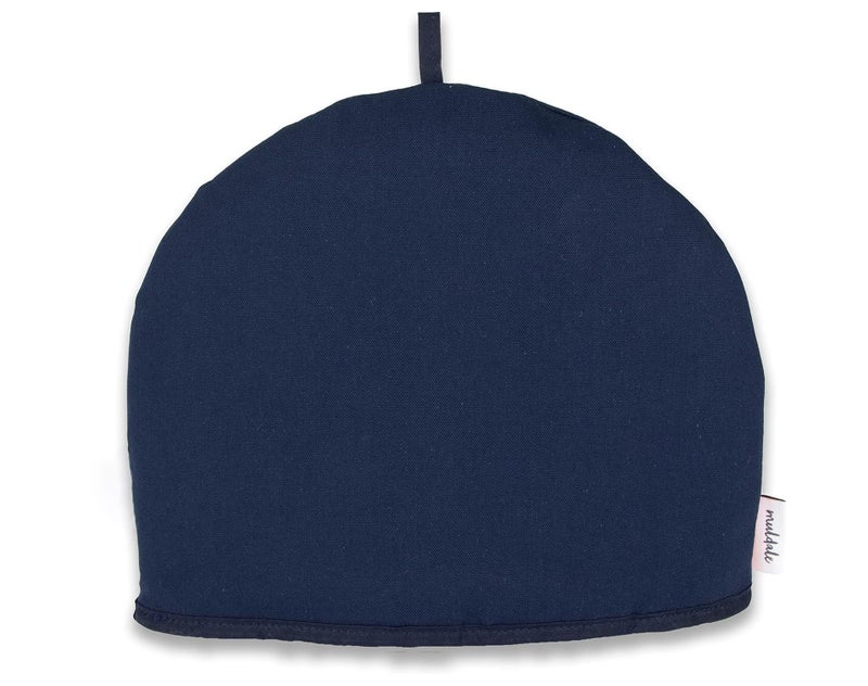 Muldale Large Tea Cozy for Teapot - Oxford Navy - Teapot Cover Insulated 100% Cotton Thick Wadding - Designed in England - Tea Cozies Covers - 1 to 6 Cup - Image 1