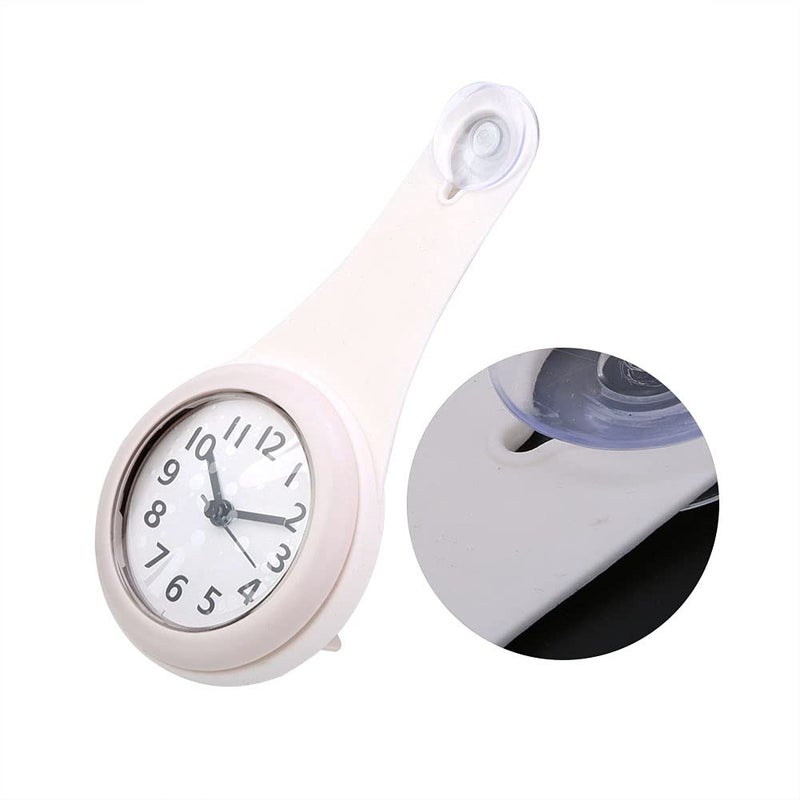 Waterproof Digital Shower Clock With Suction Cups White Bathroom Kitchen Wall Clock - Image 4