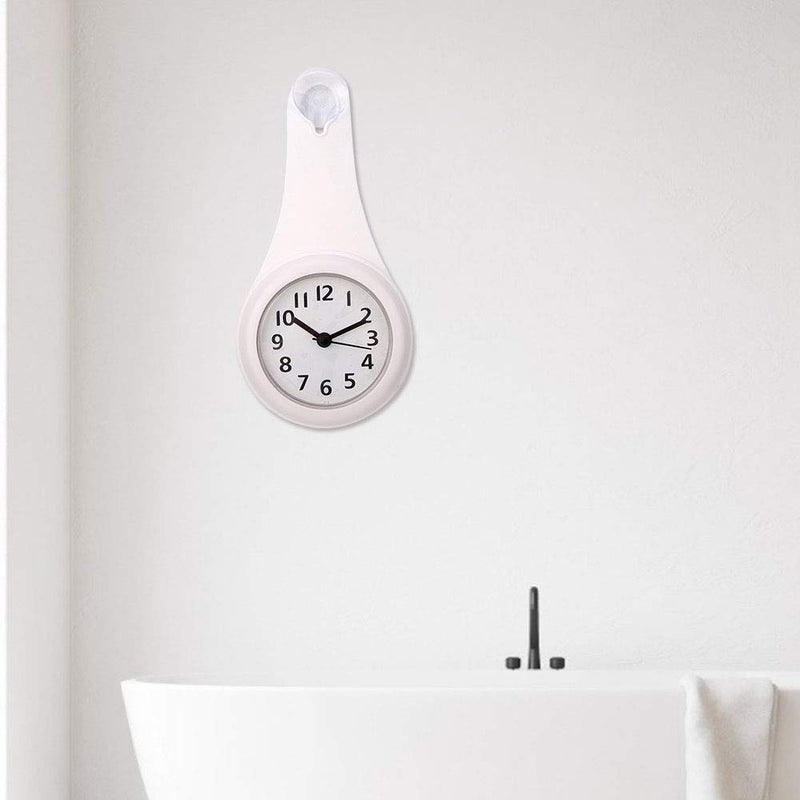 Waterproof Digital Shower Clock With Suction Cups White Bathroom Kitchen Wall Clock - Image 5