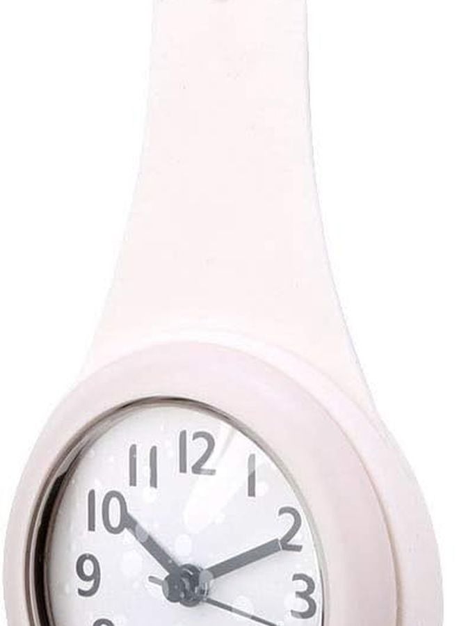 Waterproof Digital Shower Clock With Suction Cups White Bathroom Kitchen Wall Clock - Image 1