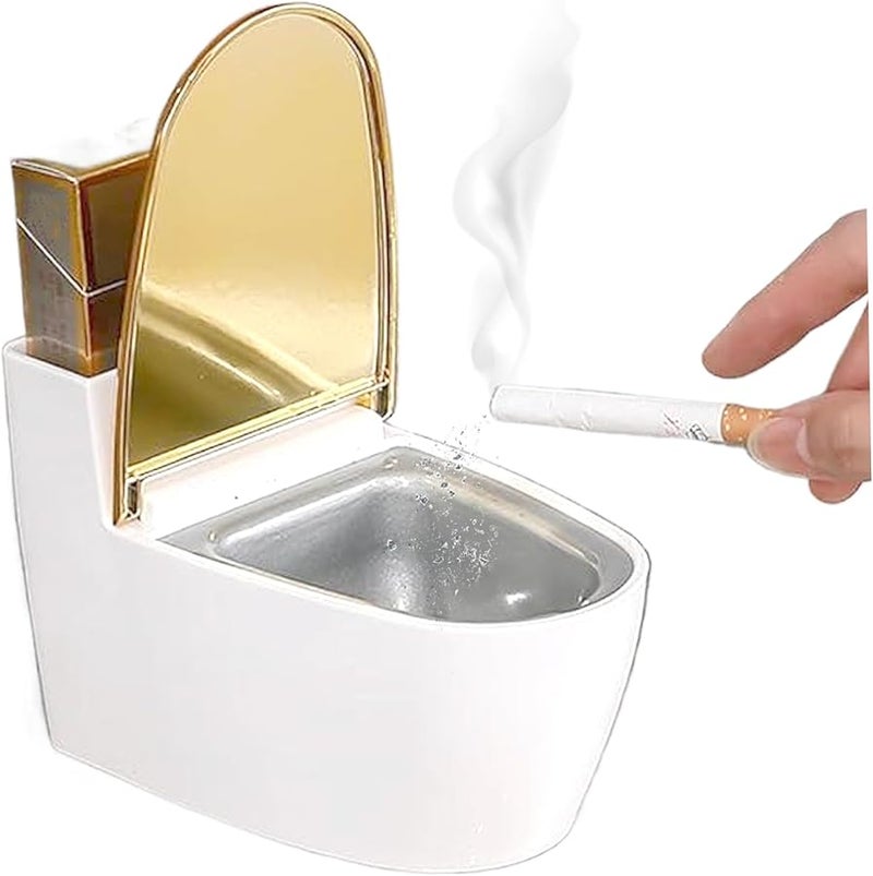 Stainless Steel Fireproof Ashtray with Lid and Storage Box Standing or Wall Mounted - Image 3