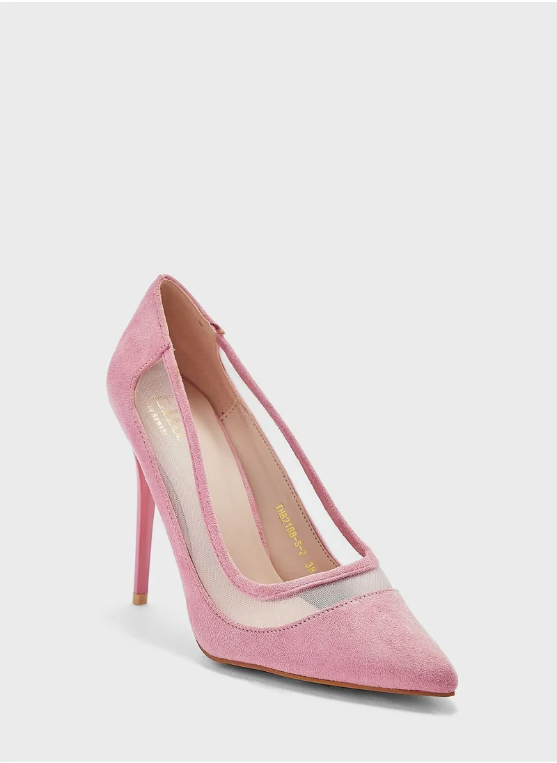 ELLA Sheer Detail Pointed Pump