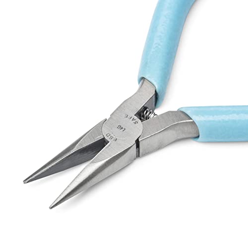 Xcelite Weller L4GN Xcelite 4" Sub-Miniature Needle Nose Plier with Light Blue Cushion Grip Handle - Image 2