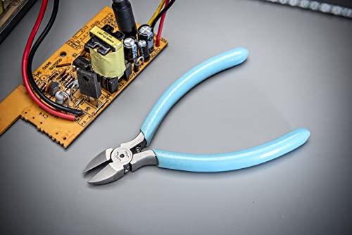 Xcelite Weller L4GN Xcelite 4" Sub-Miniature Needle Nose Plier with Light Blue Cushion Grip Handle - Image 4