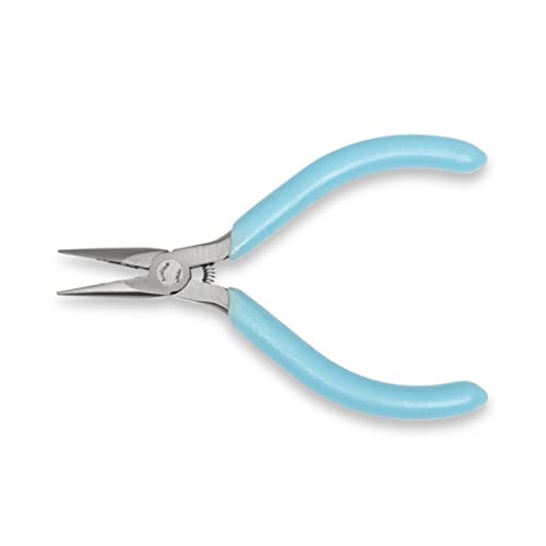 Xcelite Weller L4GN Xcelite 4" Sub-Miniature Needle Nose Plier with Light Blue Cushion Grip Handle - Image 1