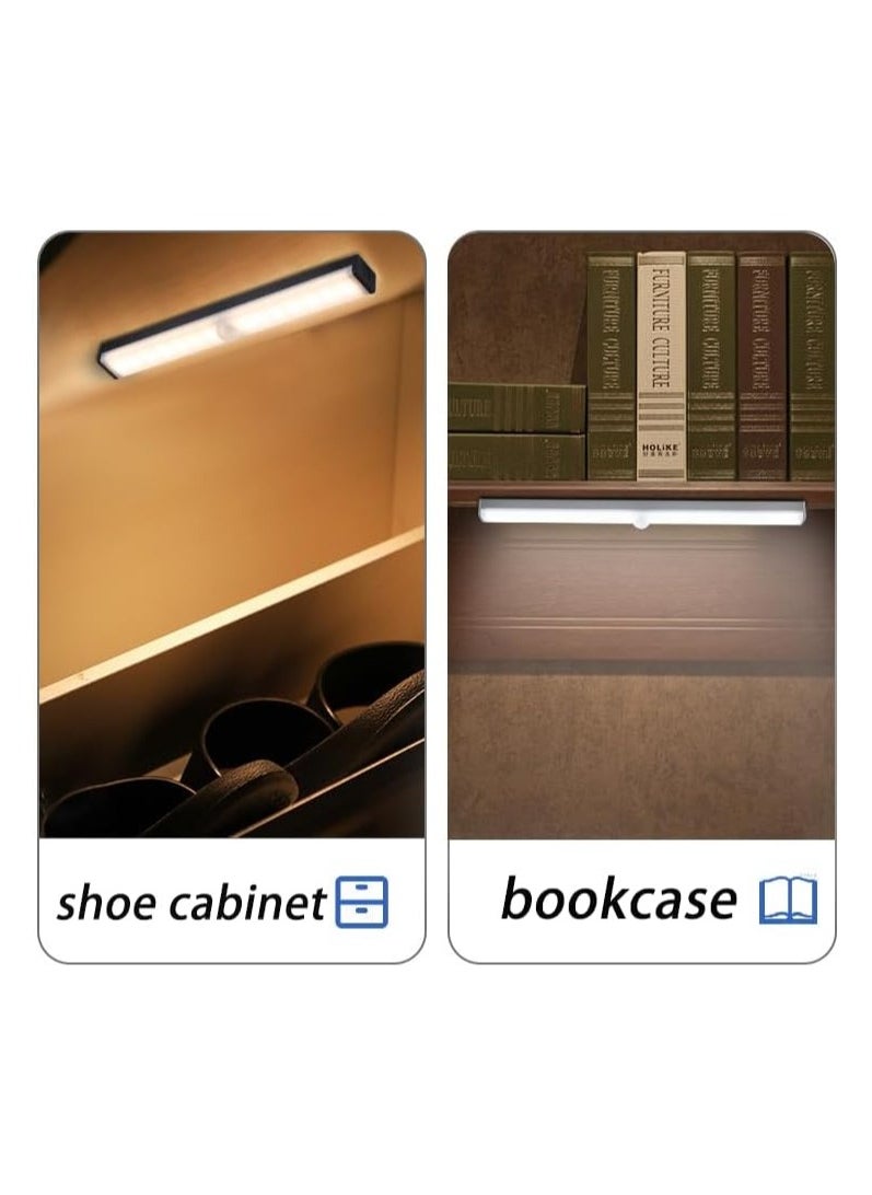 LED Under Cabinet Light, Wireless Night Light with Motion Sensor - USB Rechargeable, Cool, with Double Sided Magnetic Strip for Stairs/Kitchen/Drawer 30cm - 1 Piece