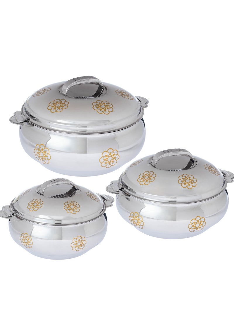 Almarhomy Stainless Steel Food Container Set 3 Sizes 3000/4000/6000ml  - Image 1