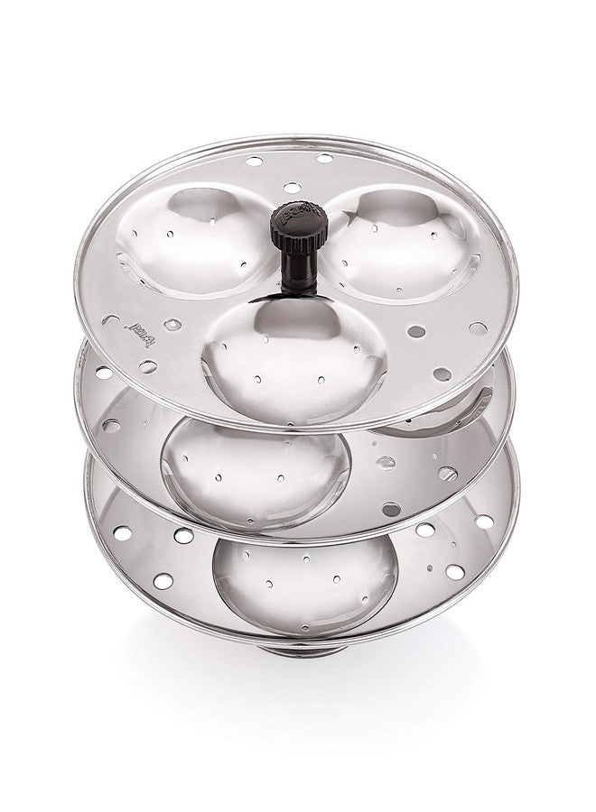 Komal Stainless Steel Idly Stand Suitable for Inner Lid Cooker,3x3 Plates,Silver - Image 1