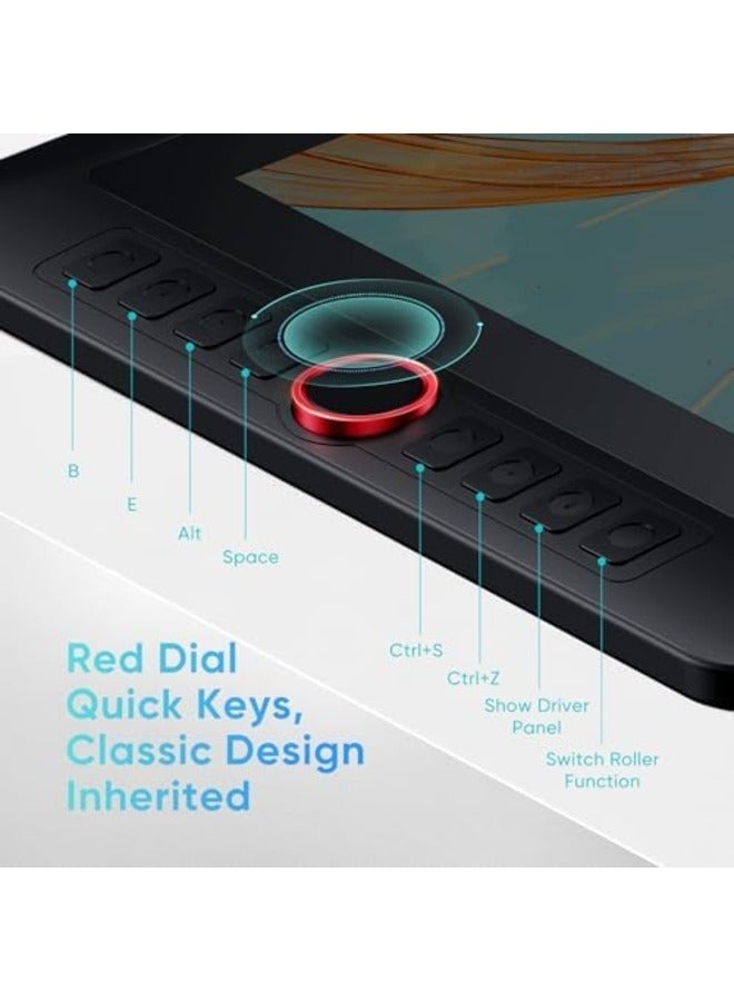 XP-PEN Artist 13.3 Pro V2 Drawing Tablet – 13.3" Full HD Laminated Display, 16384 Pressure Levels, Battery-Free Stylus, 60° Tilt Support, 8 Shortcut Keys + Red Dial, Upgraded - Image 3