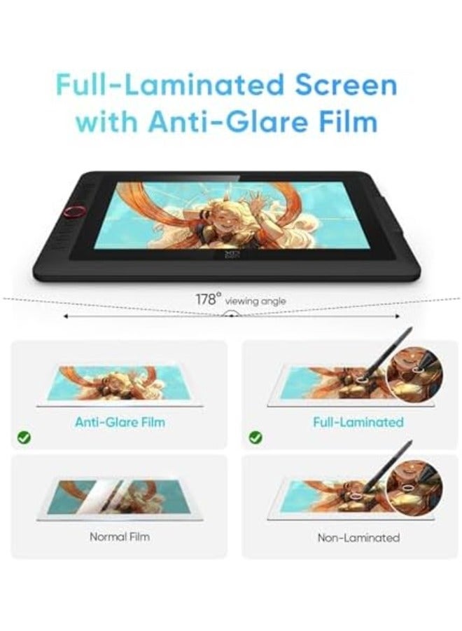 XP-PEN Artist 13.3 Pro V2 Drawing Tablet – 13.3" Full HD Laminated Display, 16384 Pressure Levels, Battery-Free Stylus, 60° Tilt Support, 8 Shortcut Keys + Red Dial, Upgraded - Image 5