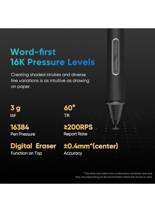 XP-PEN Artist 13.3 Pro V2 Drawing Tablet – 13.3" Full HD Laminated Display, 16384 Pressure Levels, Battery-Free Stylus, 60° Tilt Support, 8 Shortcut Keys + Red Dial, Upgraded - Image 2