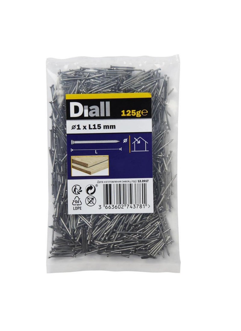 ACE Diall Carbon Steel Veneer Pin Pack 1 x 15mm 