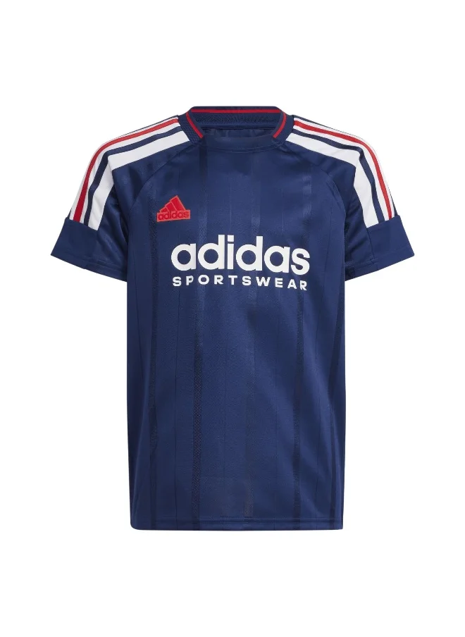 Adidas adidas J Np Tee Blue Training T-Shirts 7-8Y