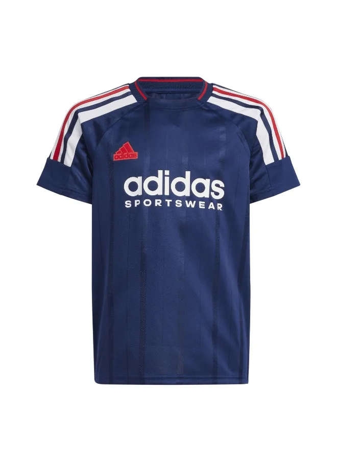 Adidas adidas J Np Tee Blue Training T-Shirts 7-8Y