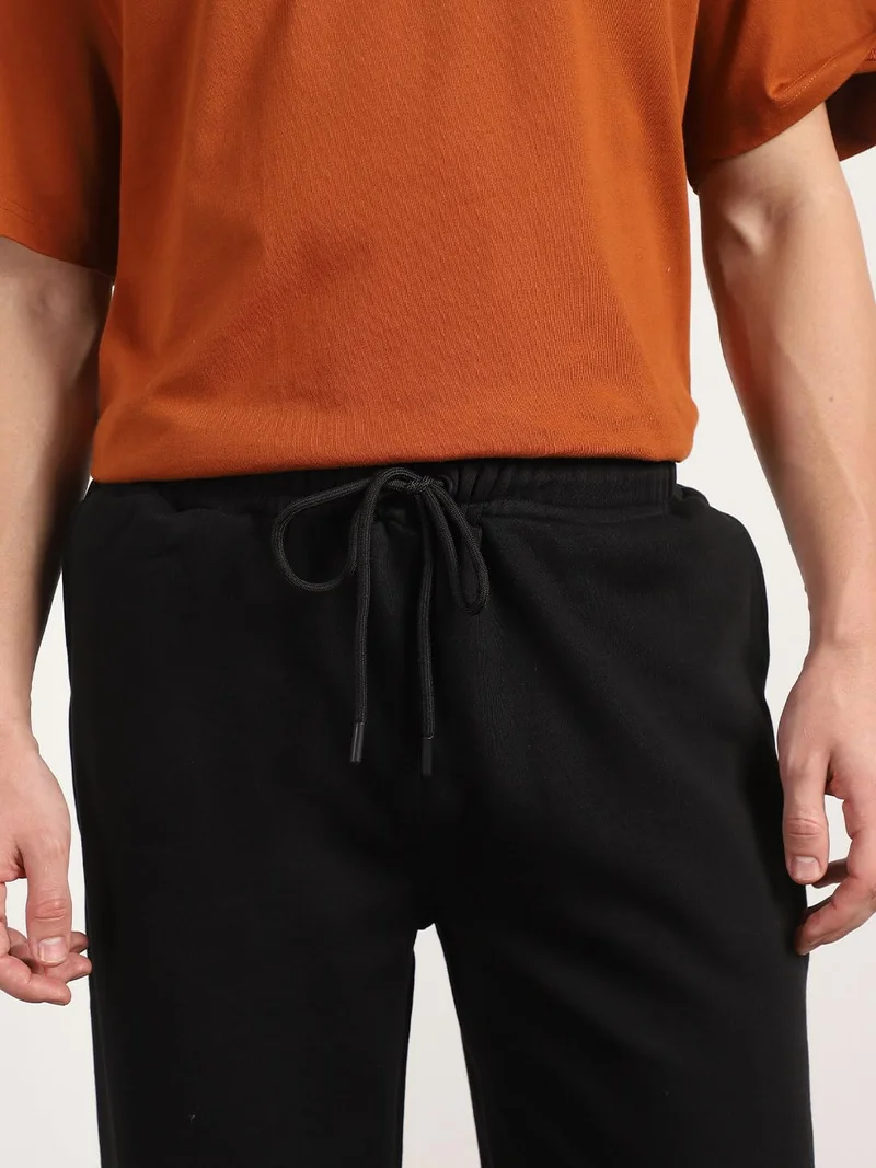 NOBERO  Men's Black Straight Sweatpants for Men | Best Price UAE