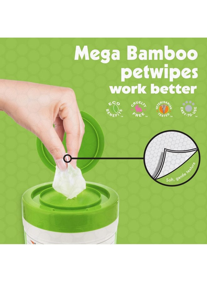 بيتكين مناديل Petkin Mega PetWipes، 200 منديل - مناديل من الخيزران للحيوانات الأليفة للكلاب والقطط - للوجه والكفوف والأذنين والجسم ومنطقة العين - مناديل تنظيف الكلاب فائقة الراحة، مثالية للمنزل أو السفر - سهلة الاستخدام - Image 2