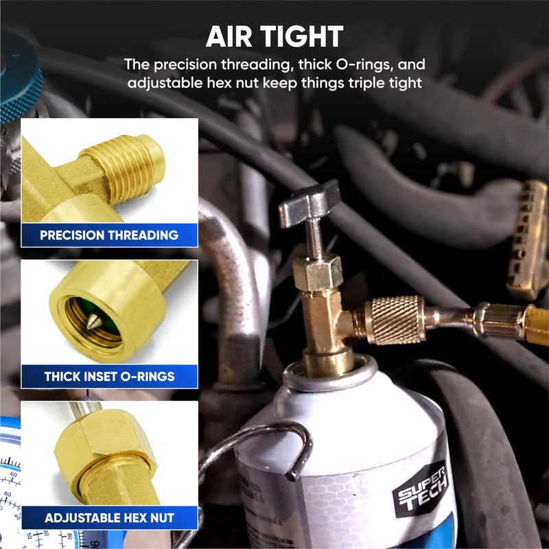 Lu-Hawk R134A Self-Sealing, and Single Puncture Can Taps, with Valve Core Removal Tool. (Full Kit) - Image 3