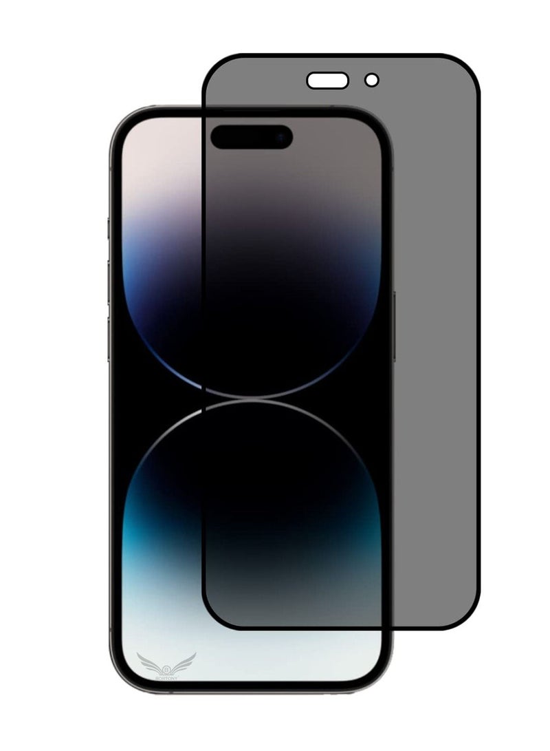 BORTONY Privacy Full Coverage Screen Protector for iPhone 14 Pro Max 6.7-Inch Anti-Spy Tempered Glass Film Edge to Edge Protection Case Friendly - Image 1