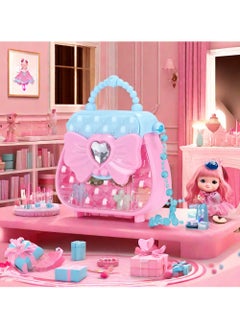 SQNCHN Charming Kids' Beauty and Makeup Play Set with Cute Handbag - Perfect Gift for Girls  - Image 1
